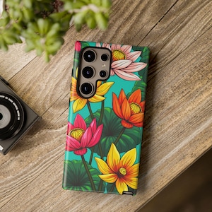 Vibrant Lotus Tough Phone Case | Serene Floral iPhone & Samsung Protection