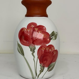 Vintage Emerson Creek Pottery Hand Painted Stoneware Vase