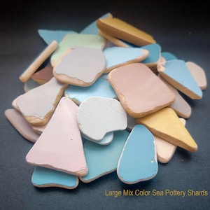 Große Mix Color Sea Pottery Shards Schüttgut - Echte Keramik Strandstücke für Mosaikkunst, Hochzeitsdekor & Küstenhandwerk
