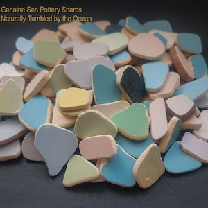 Genuine Sea Pottery Shards – Colorful Pottery Pieces for Mosaic Art, Jewelry & Coastal Crafts, Naturally Tumbled Ceramic Finds