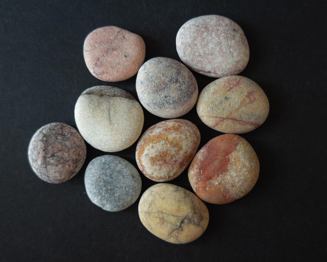 Pebble Rarest Stone Rare Natural Sea Marble Stones – 10 Unique Collectible Pebbles, Ocean ...