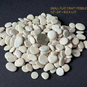 Guijarros de playa planos pequeños a granel: piedras naturales de 1,27 a 1,9 cm para pintar rocas, manualidades y arte. Envío con seguimiento a EE. UU., DDP.