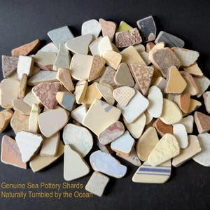 Echte Sea Pottery Shards - Strandkeramik für Mosaikkunst, Schmuck & Küstenhandwerk, natürlich getrommelte Keramikfunde