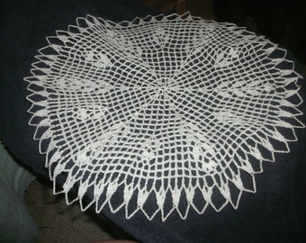 Lace Wheat Doily 17.5\u201d Handmade Doily