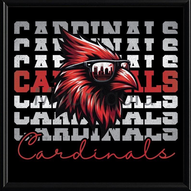 Cardinal Letter R Retro Cardinal PNG: High-resolution Digital Download | Instant Download ...