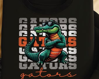 Retro Gator PNG: Graphic gator lovers | Instant Download (DM for Custom)