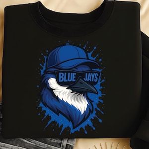 Cara de mascota de los Blue Jays PNG / Diseño de sublimación con espíritu escolar / Descarga instantánea (personalizable por DM)