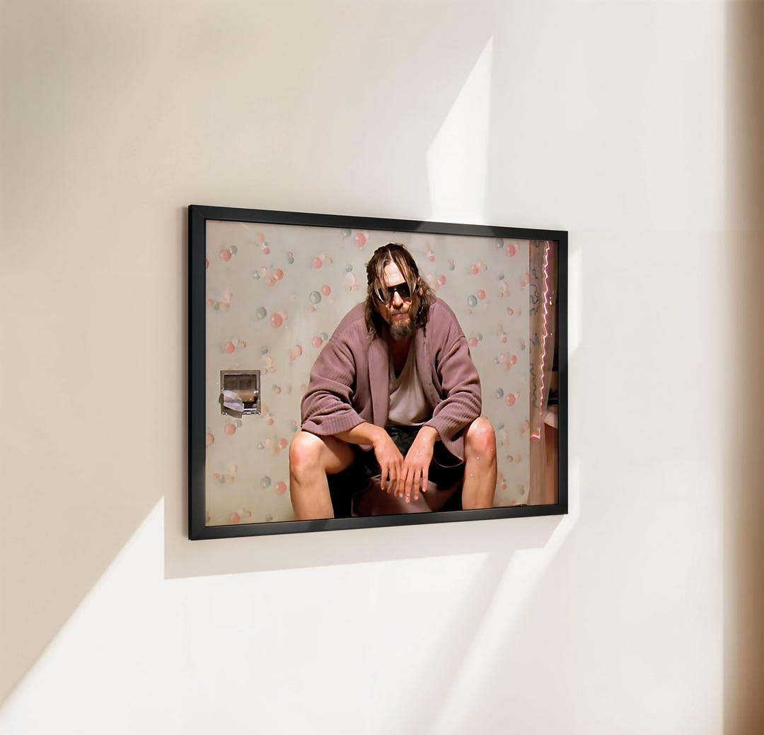The Big Lebowski Movie Poster: the Dude, Funny Bathroom Wall Art Print ...