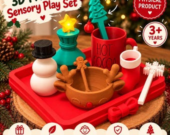 Christmas Sensory Play Set – 3D Printed Physical Set