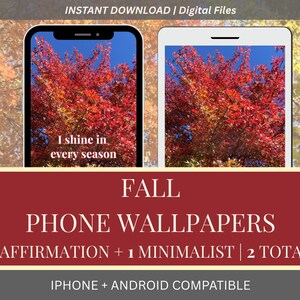 Autumn Tree Phone Wallpaper – Fall Lock Screen (Digital Download)