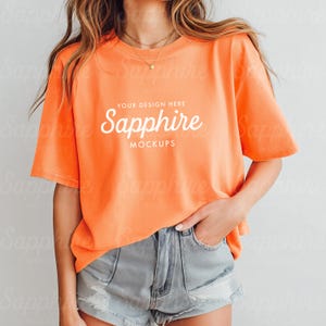 Comfort Colors 1717 Mockup, Melon, Comfort Colors 1717, Tshirt Mockup, Comfort Colors 1717 Mockups, T Shirt Mockup, Shirt Mockup