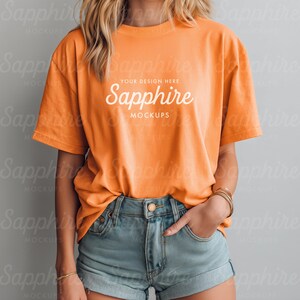 Comfort Colors 1717 Mockup, Melon, Comfort Colors 1717, Tshirt Mockup, Comfort Colors 1717 Mockups, T Shirt Mockup, Shirt Mockup