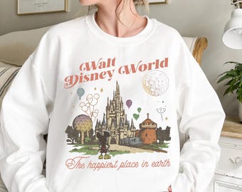 Retro Disneyworld Sweatshirt, Mickey Mouse Castle, Family Vacation