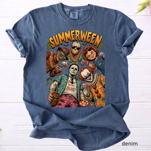 Comfort Colors Summerween Shirt, Hot Ghoul Summer Shirt, Vintage Horror Graphic Tshirt, Spooky Witch Beach Shirt,Summer Halloween Tee bild 12