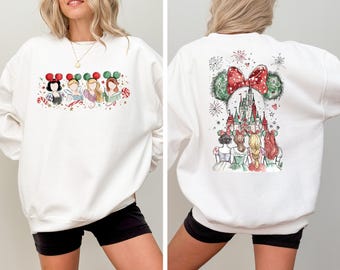 Retro Disney Watercolor Princess Sweatshirt, Disneyworld Princess Gift, Disney Girly Trip Sweatshirt, Princess Family Matching Sweater