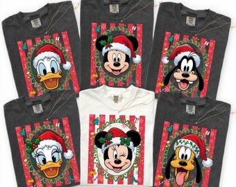 Comfort Colors Mickey And Friends Christmas Shirt, Disney Matching Family Tee, Mickey's Very Merry Xmas Party 2026 T-shirt, Disneyland Gift