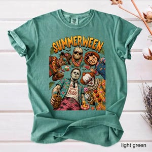 Comfort Colors Summerween Shirt, Hot Ghoul Summer Shirt, Vintage Horror Graphic Tshirt, Spooky Witch Beach Shirt,Summer Halloween Tee bild 9