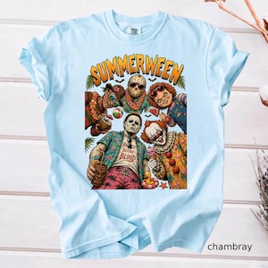 Comfort Colors Summerween Shirt, Hot Ghoul Summer Shirt, Vintage Horror Graphic Tshirt, Spooky Witch Beach Shirt,Summer Halloween Tee bild 11