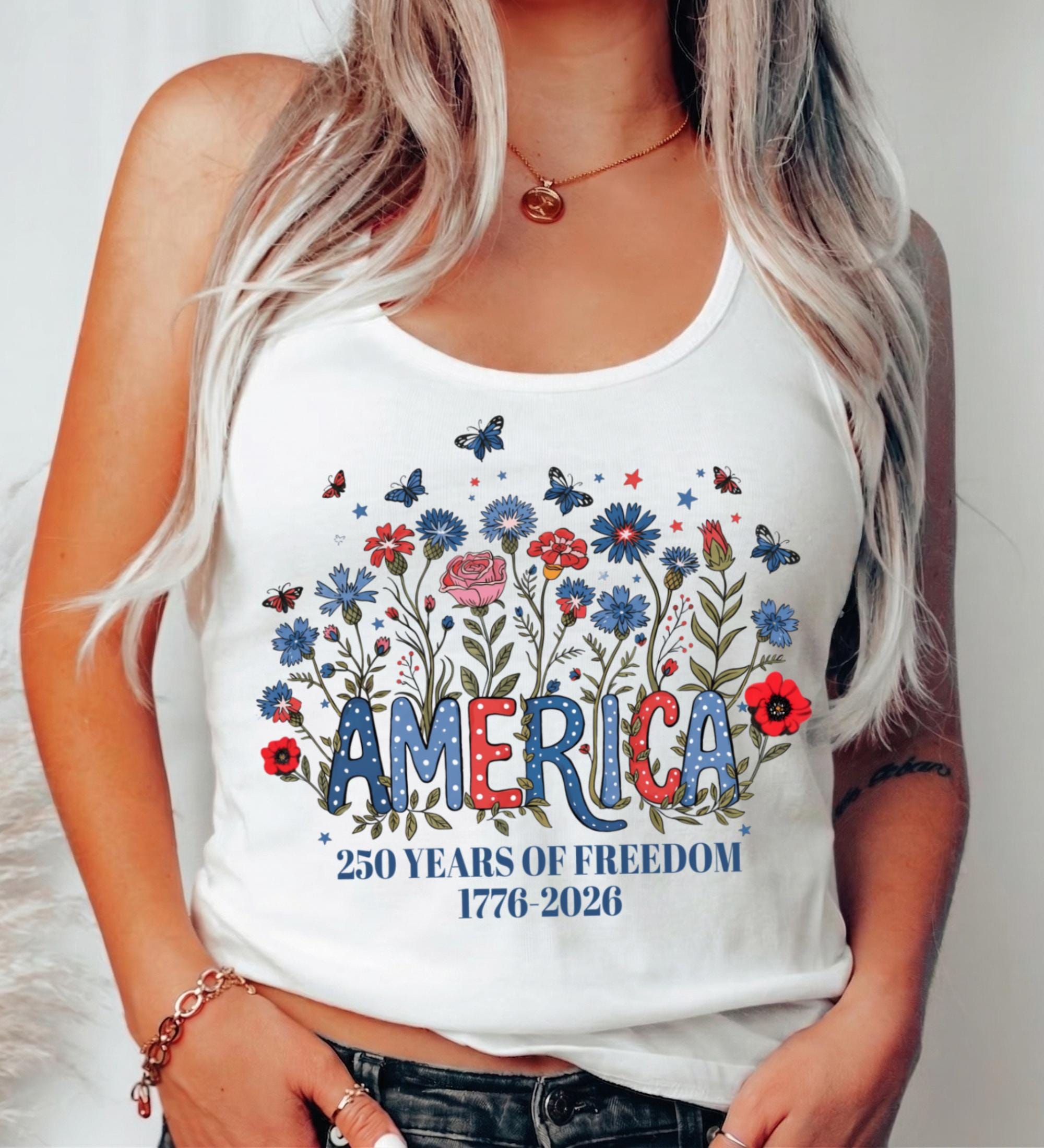 American Flag Tank Top - Etsy