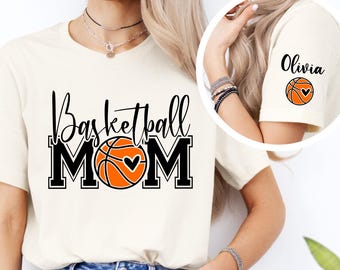Custom Basketball Mom Shirt, Personalized Game Day Basketball Mom Gifts, School Spirit Team Mascot Apparel