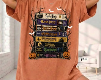 Comfort Colors Vintage Halloween VHS Shirt, Retro Spooky Season Tee, Funny Halloween Movies T-shirt,  Horror Scary Movie Outfit