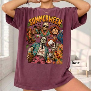 Comfort Colors Summerween Shirt, Hot Ghoul Summer Shirt, Vintage Horror Graphic Tshirt, Spooky Witch Beach Shirt,Summer Halloween Tee bild 15