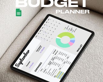 Digital Budget Planner, white design, Laptop, Phone, Laptop, iPhone, Tablet