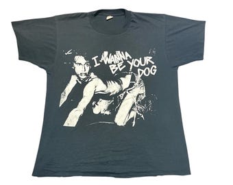 vtg 80s Iggy pop i wanna be your dog / L size / single stiched / made in usa