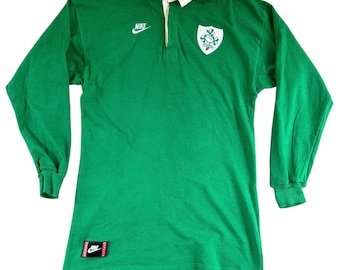 Vtg 90s Ireland Rugby long sleeve shirt / M size