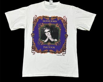 Vintage Elton John Gianni Versace Tshirt - Etsy