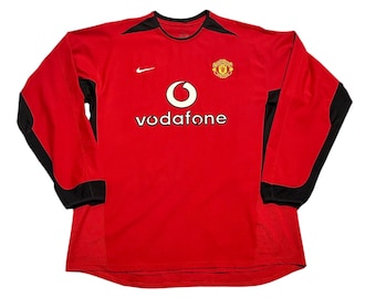 Vtg 2002 Home jersey Manchester united long sleeve/ L size