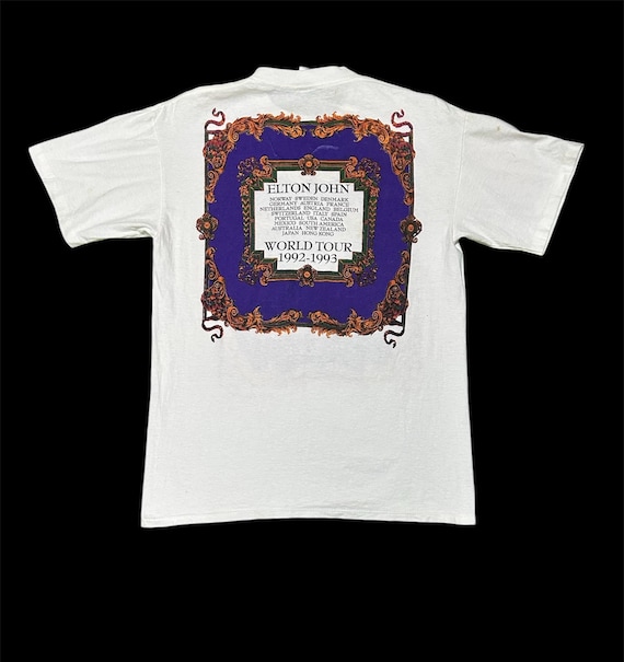Vintage 90s Elton John Gianni Versace World Tour/ L Size / Made in