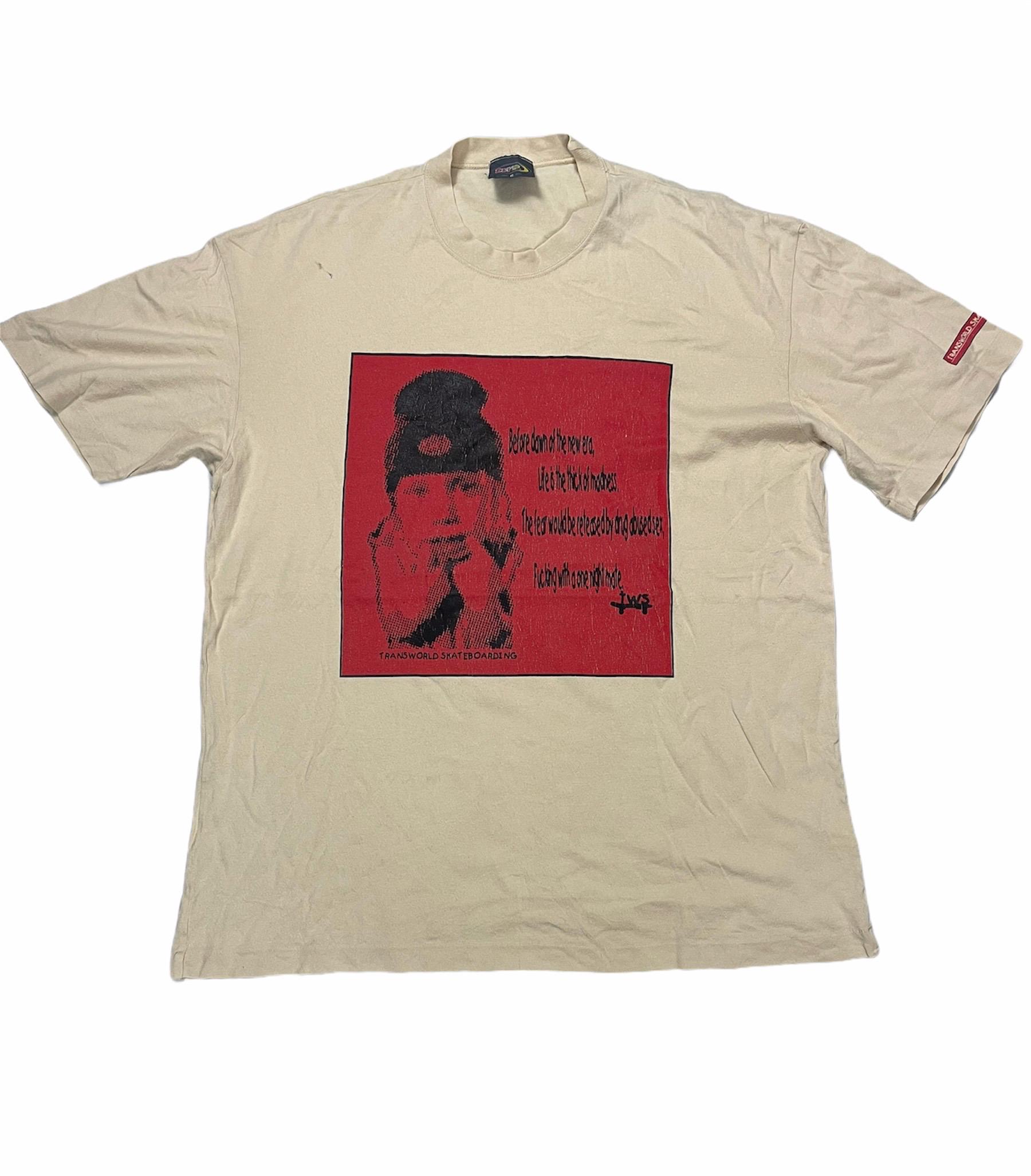 トランスワールド　TRANSWORLD Vintage 90s Transworld Skateboarding Tee / L Size / Single Stiched