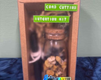 Cord Cutting Spell Kit with candles, custom herbal blend, crystals, and instructions