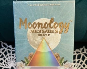 Karty wyroczni Moonology Messages – Yasmin Boland, pełnowymiarowa talia kart wyroczni księżycowej i przewodnik