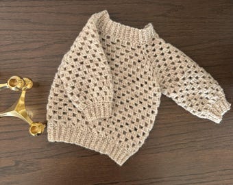 Patrón de crochet para suéter de bebé Sunniva - Estilo escandinavo (0-18 meses)