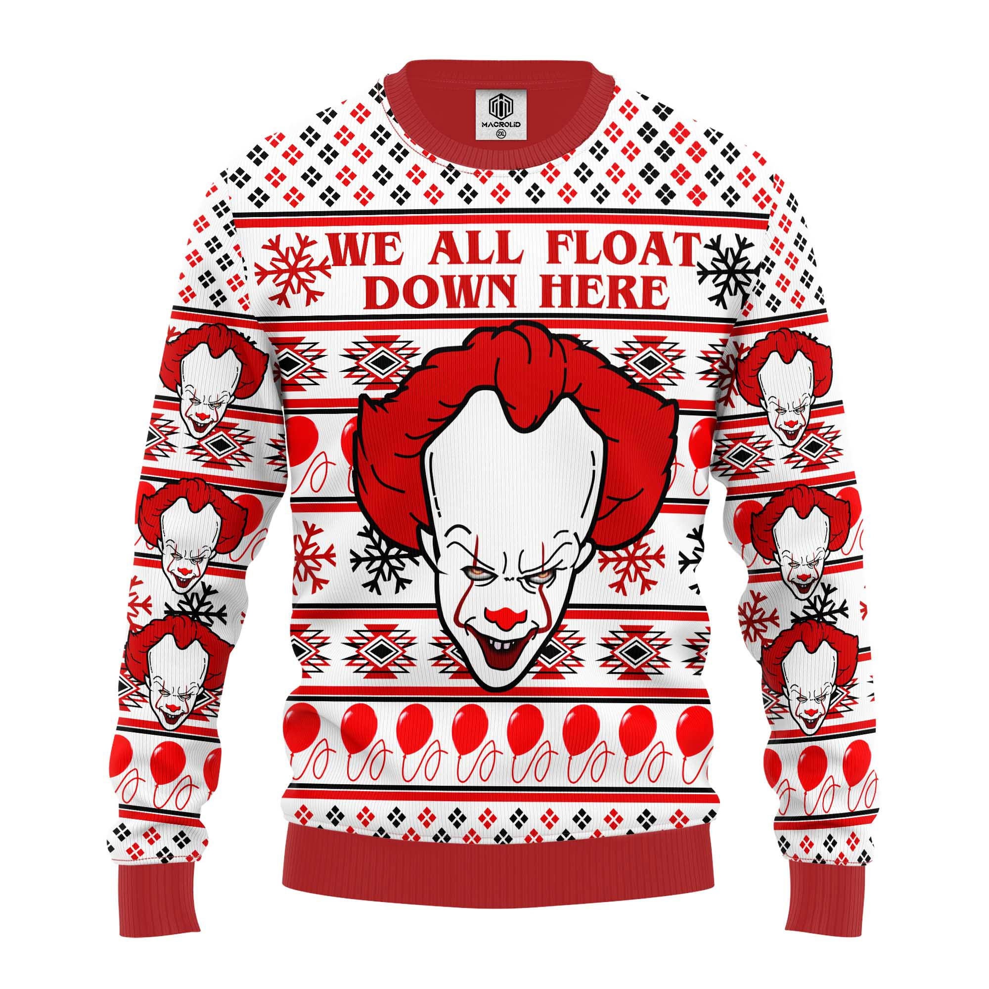 Discover We All Float Down Here Ugly Christmas Sweater