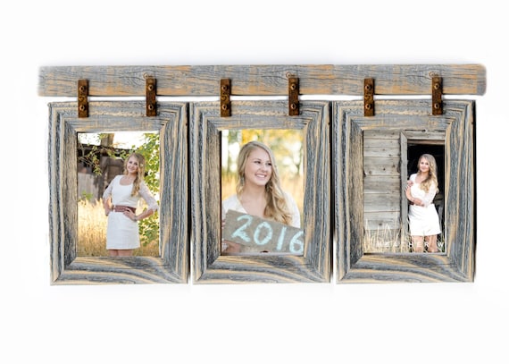 2 Barnwood Collage Frame 3 8x10 Multi Opening Frame rustic Picture