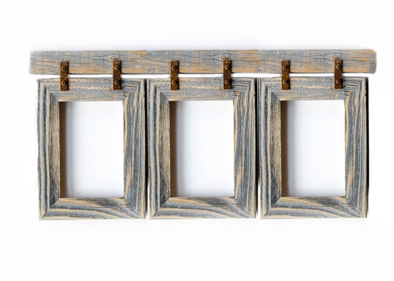 Barnwood Collage Picture Frame. 4 Hole 4x6 Multi Opening Frame. Rustic  Picture Frame.collage Photo Frame. Wood Picture Frame. 