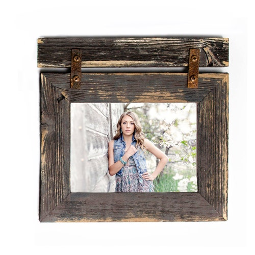 Rustic Farmhouse Distressed Picture Frames Vertical Wood Photo Etsy