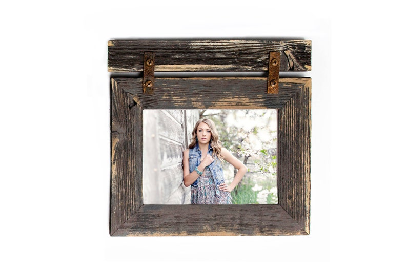 11x14 Barnwood Picture Frame with Rustic Hardware and Barnwood Etsy