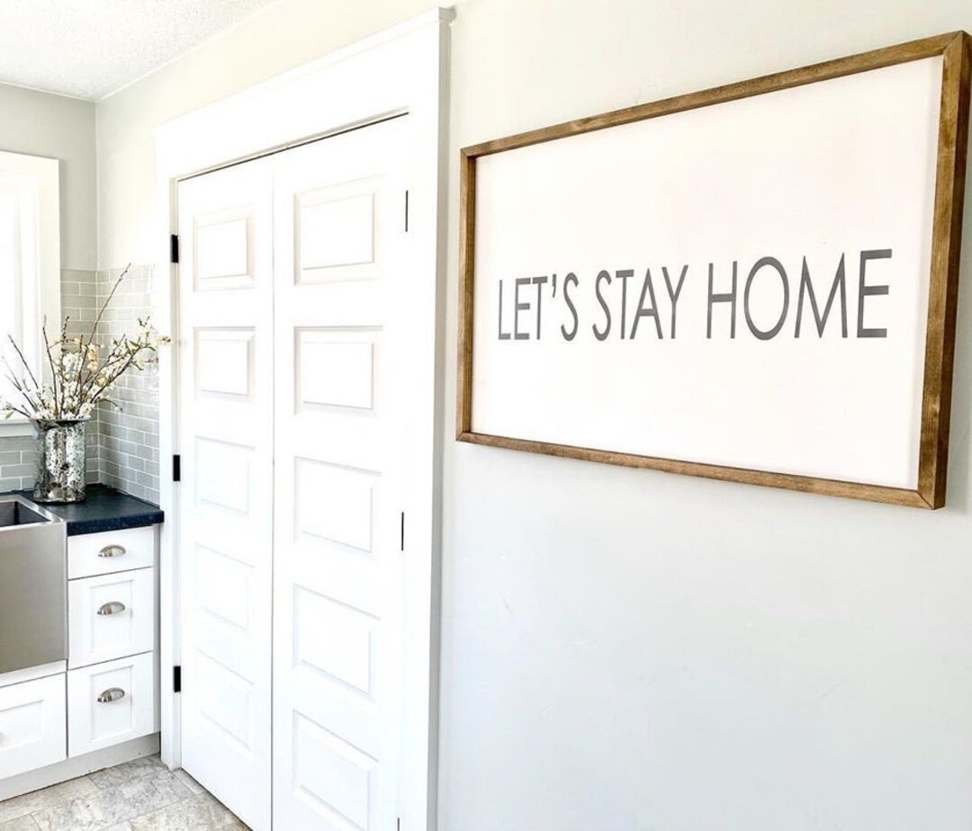 Home Sign, Farmhouse Wall Decor, Wood Framed Sign, Inspirational Wall ...