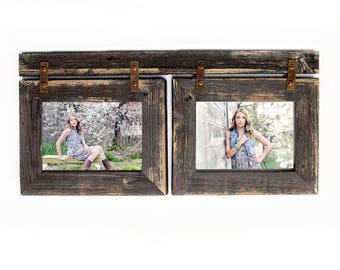 Multi Opening Picture Frame - Rustic Picture Frame - Multi Photo Frame- Collage Picture Frame - Distressed Rustic Picture Frames-Photo frame