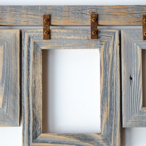 2 Barnwood Collage Frame 3 8x10 Multi Opening Etsy