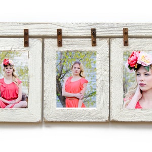 Barnwood Collage Frame 3 hole 5x7 Multi Opening Frame-Rustic Picture Frame-Reclaimed-Landscape or Portrait-Collage Frame