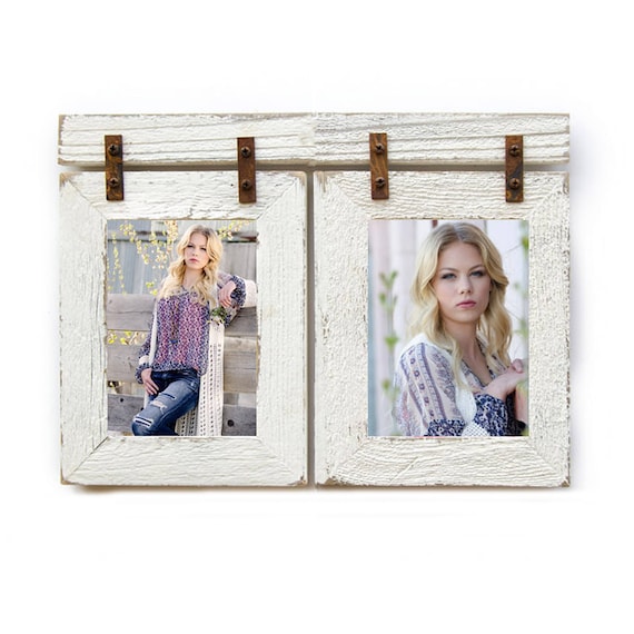 4x6 Barnwood Collage White Frame 2 4x6 Multi Opening Frame-rustic