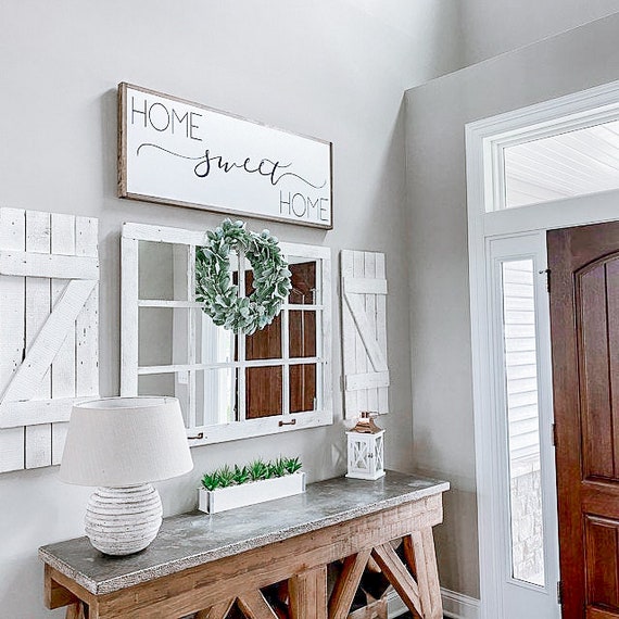 Rustic outlet farmhouse mirror