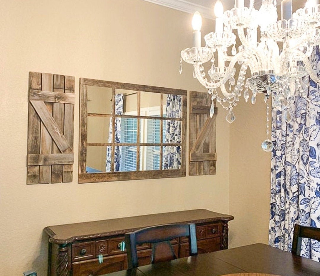 Mirror Wall Decor, Rustic Mirror, Rustic Home Decor, Rustic Wall Decor