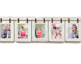 Barnwood Collage Frame 5 hole 5x7 Multi Opening Frame-Rustic Picture Frame-Reclaimed-Vertical- Portrait-Collage Frame