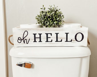 Two Sided Centerpiece Tray, farmhouse decor, table centerpiece, table decor,  rustic centerpiece tray, Bathroom Decor, Toilet paper holder